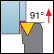 Per Sfacciatura, ISO T, 91°
