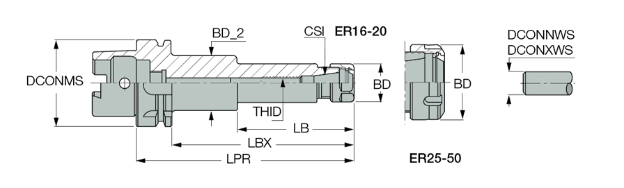 HSK A100 ER16X100